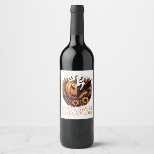 Sorta Sweet Sorta Spooky Wine Label