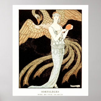 Sortilèges: Evening dress by George Barbier Poster