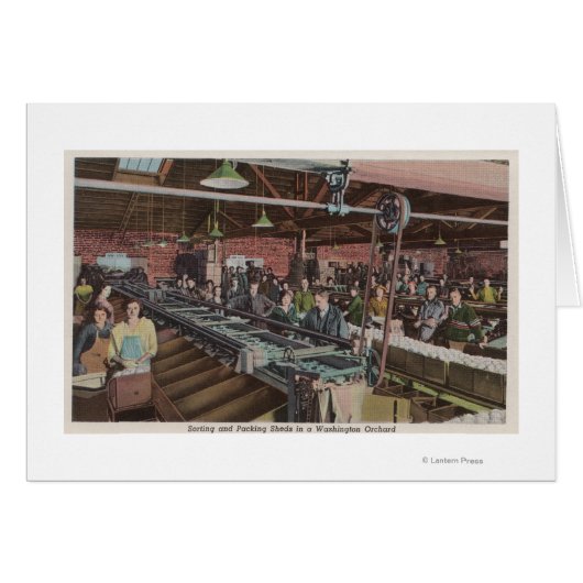 Sorting and Packing Factory & Workers (Interior) Cards (Front Horizontal)