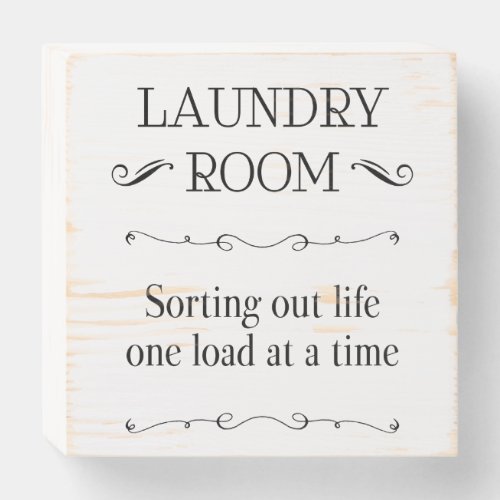 Sorting Out Life Cute Laundry Room Quote Wooden Box Sign