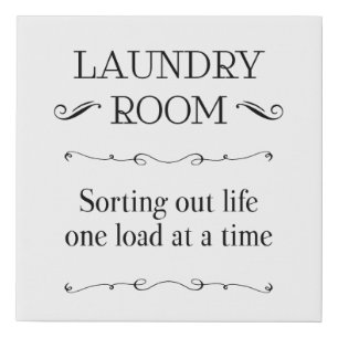 Sorting Out Life One Load At A Time Laundry Room Faux Canvas Print