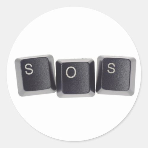 SOS CLASSIC ROUND STICKER