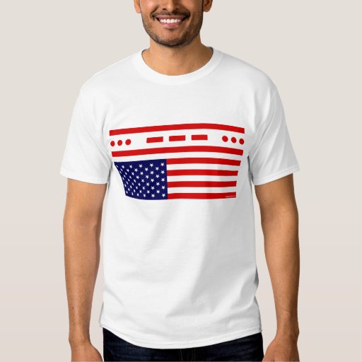 SOS Distress American Flag T-Shirt | Zazzle