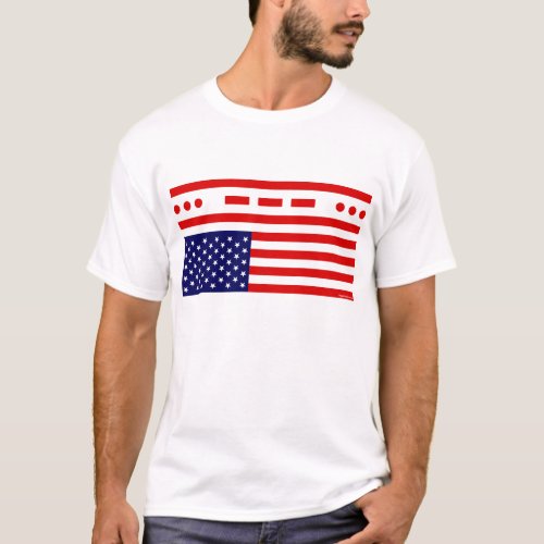 SOS Distress American Flag T_Shirt