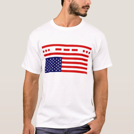 SOS Distress American Flag T-Shirt | Zazzle