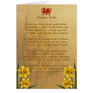 Sosban Fach Welsh Song Cards