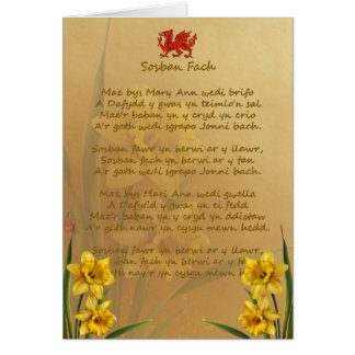 Sosban Fach Welsh Song Cards