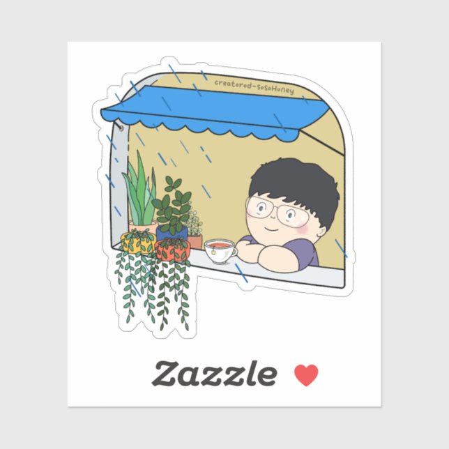 sosoHoney(38) rain Sticker (Sheet)
