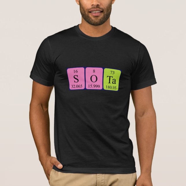 Sota periodic table name shirt (Front)