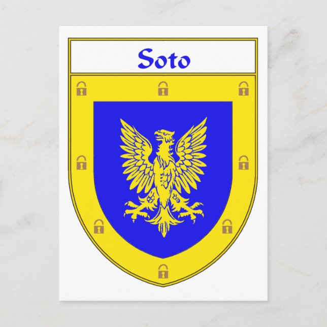 Soto Coat of Arms/Family Crest Postcard (Front)
