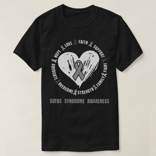 Sotos Syndrome Awareness Brain Disease Related hea T-Shirt (Design Front)