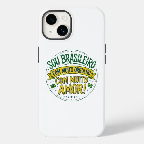 Sou Brasileiro Com Muito Orgulho Vintage Case-Mate iPhone 14 Case