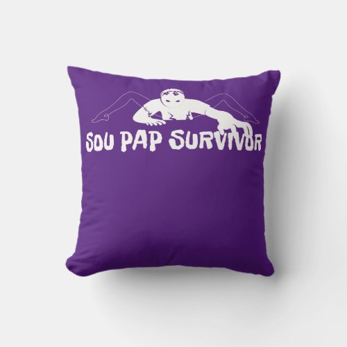 Sou Pap Survivor Funny Saint Lucian Saying For Throw Pillow