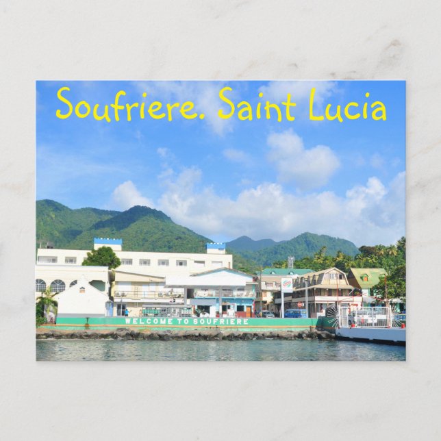 Soufriere Saint Lucia Postcard (Front)