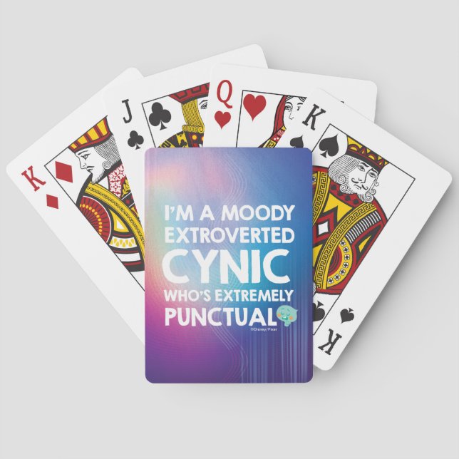 Soul | 22 - I'm A Moody Extroverted Cynic Playing  Poker Cards (Back)
