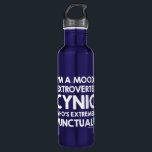 Soul | 22 - I'm A Moody Extroverted Cynic Stainless Steel Water Bottle<br><div class="desc">Disney/Pixar's Soul | "I'm a moody extroverted cynic who's extremely punctual" - 22.</div>