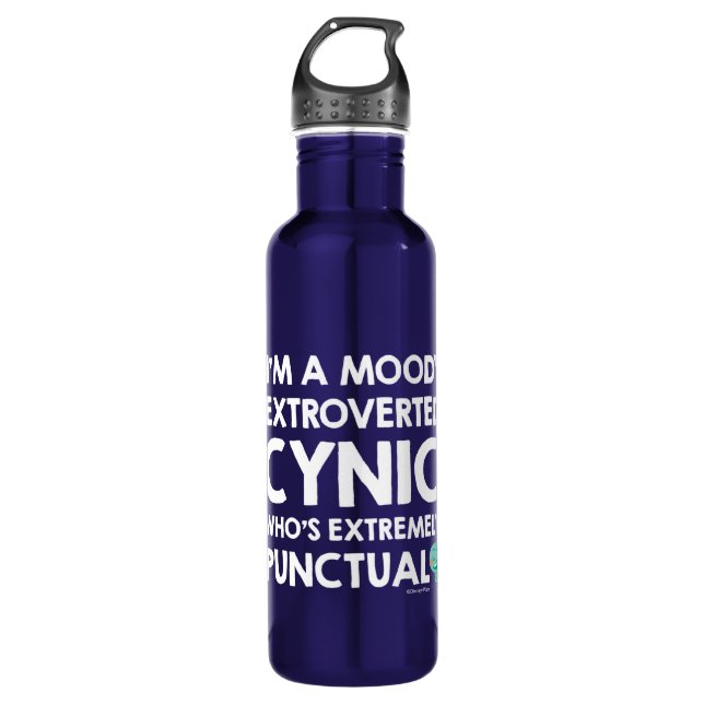 Soul | 22 - I'm A Moody Extroverted Cynic Stainless Steel Water Bottle (Front)