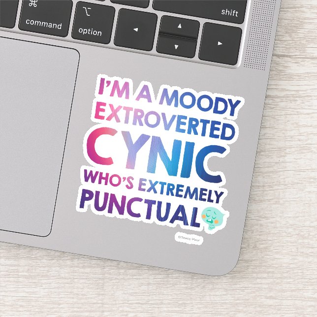 Soul | 22 - I'm A Moody Extroverted Cynic Sticker (Detail)
