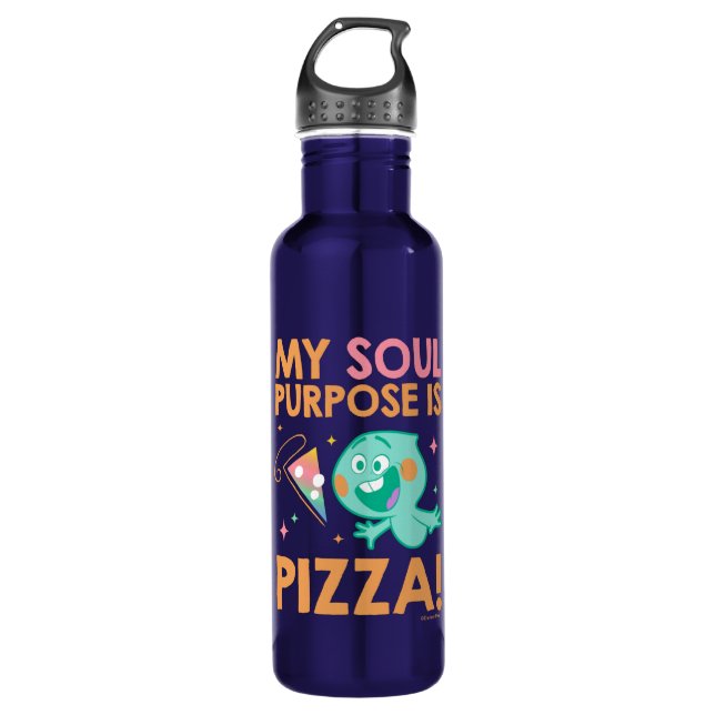 Soul | 22 - My Soul Purpose Is Pizza Stainless Steel Water Bottle (Front)