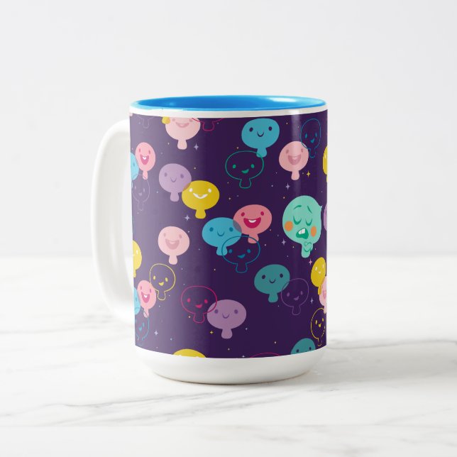 Soul | 22 & New Souls Pattern Two-Tone Coffee Mug (Front Left)