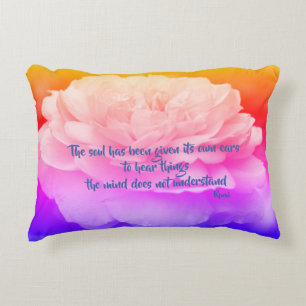 Soul And Mind Rumi Inspirational Quote Accent Pillow