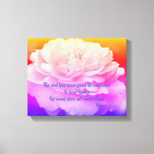 Soul And Mind Rumi Inspirational Quote Canvas Print