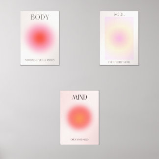 Soul Body Mind – Minimalist Neutral Wall Art Set 