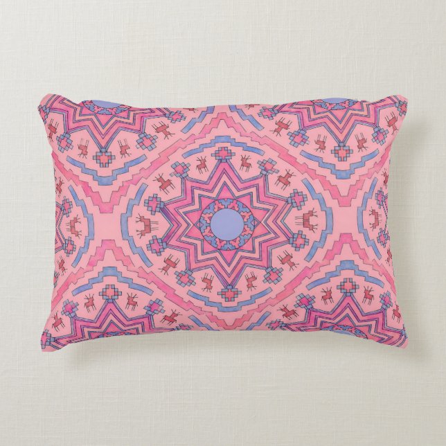 Soul Circle - Glowing Mandala Fleece Blanket Accent Pillow (Front)