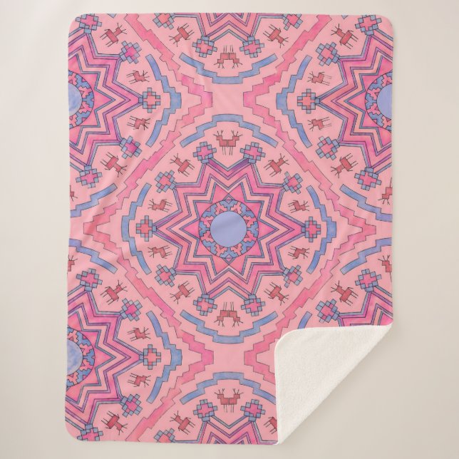 Soul Circle - Luminous Mandala Fleece Blanket (Front)