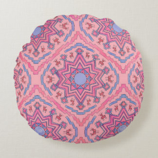 Soul Circle - Luminous Mandala Fleece Blanket Round Pillow