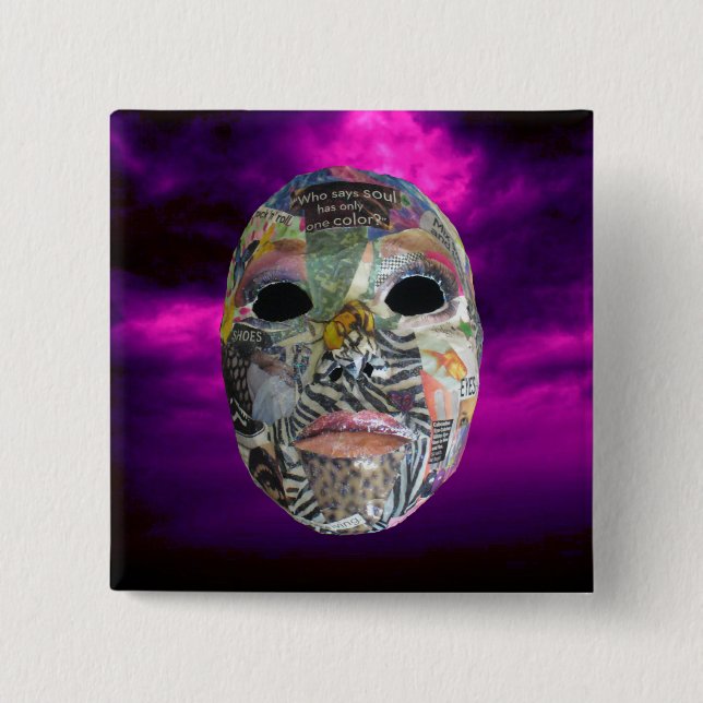 Soul Comes In All Colors Mask Button (Front)