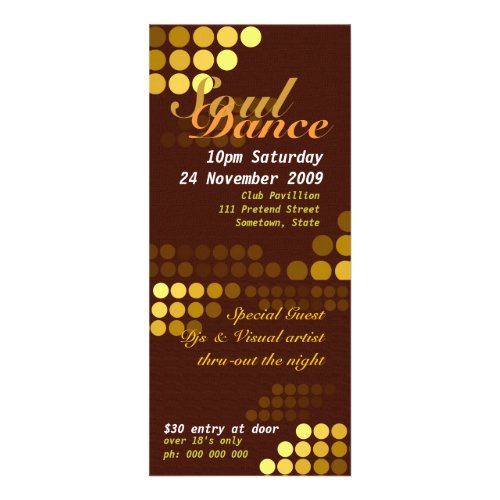 Soul Dance Event Flyer Rack Card