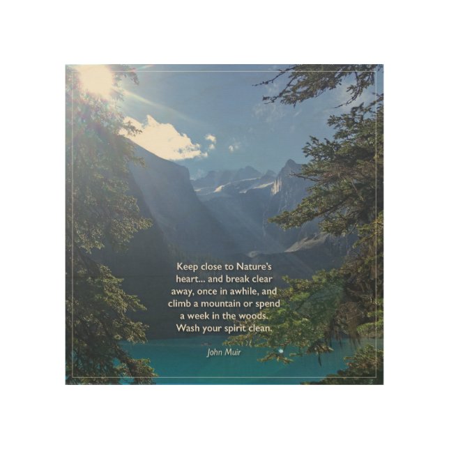 Soul Detox Plan Wood Wall Art - John Muir Quote 1 (Front)