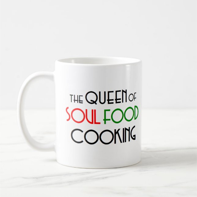 soul food cooking queen coffee mug (Left)