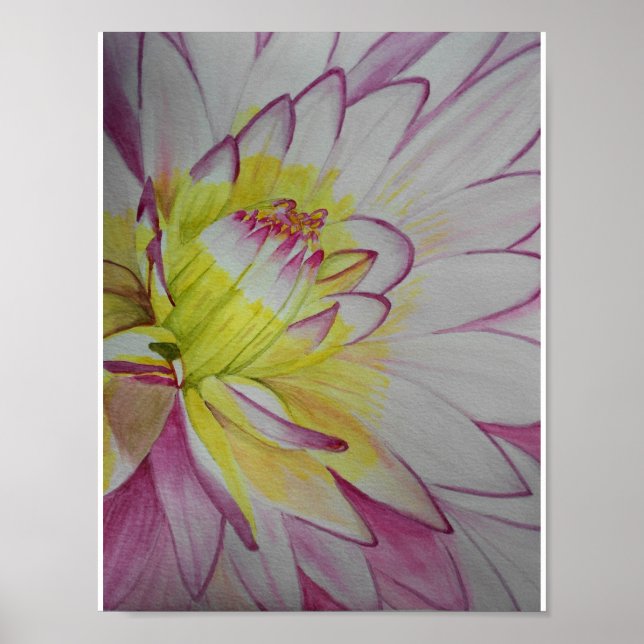 Soul Food Dahlia Watercolor Poster (Front)