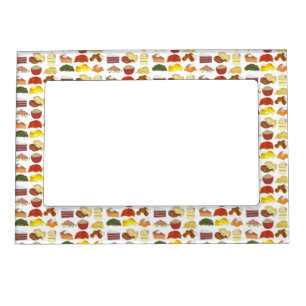 Soul Food Favorites Foodie Southern Cuisine Art Magnetic Frame