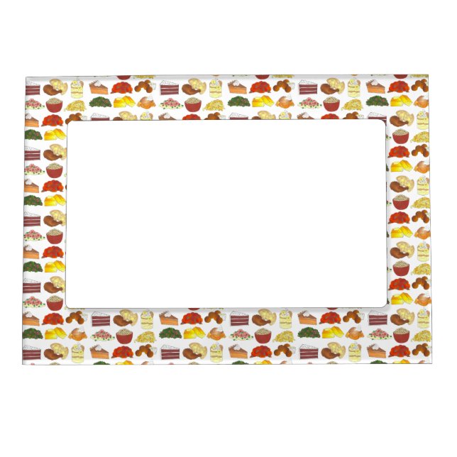 Soul Food Favorites Foodie Southern Cuisine Art Magnetic Frame (Front)