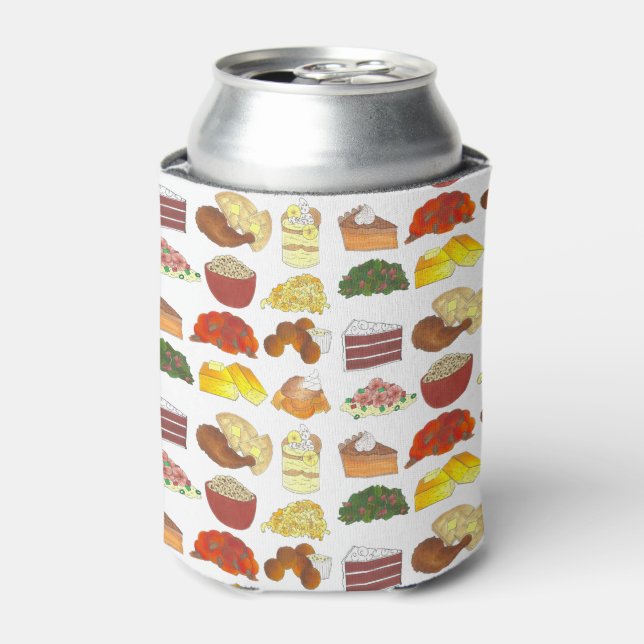 Soul Food Favorites Foodie Southern Cuisine Can Cooler (Can Front)