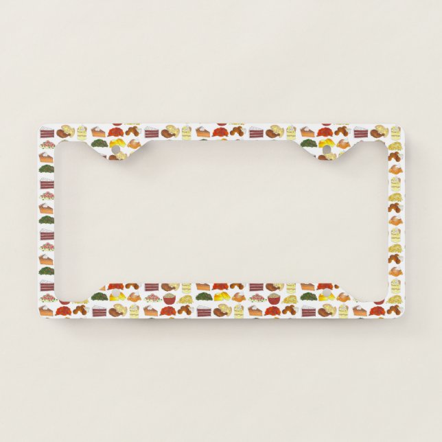 Soul Food Favorites Foodie Southern Cuisine License Plate Frame (Front)