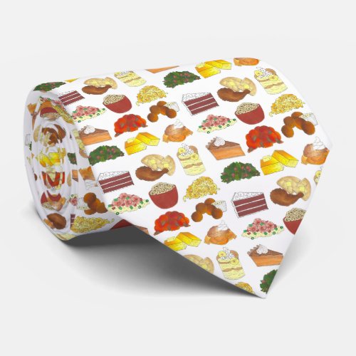 Soul Food Favorites Foodie Southern Cuisine Neck Tie