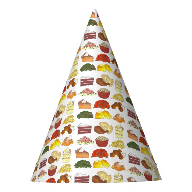 Soul Food Favorites Foodie Southern Cuisine Party Hat (Front)