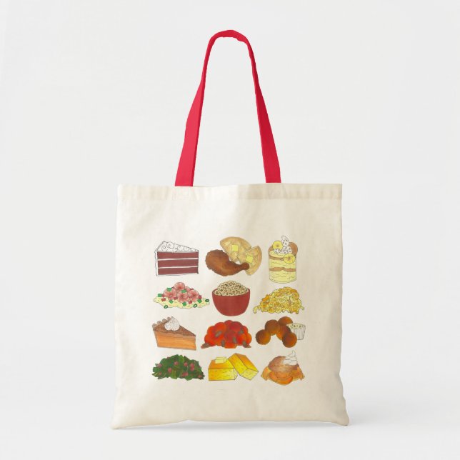 Soul Food Favorites Foodie Southern Cuisine Tote Bag (Front)