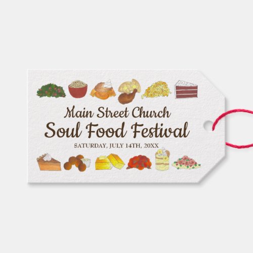 Soul Food Festival Event Southern Cuisine Cooking Gift Tags