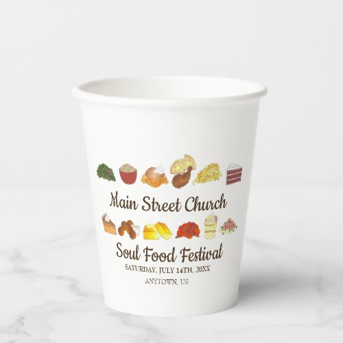 Soul Food Festival Event Southern Cuisine Cooking Paper Cups