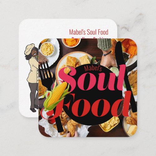 soul food restaurant business card
