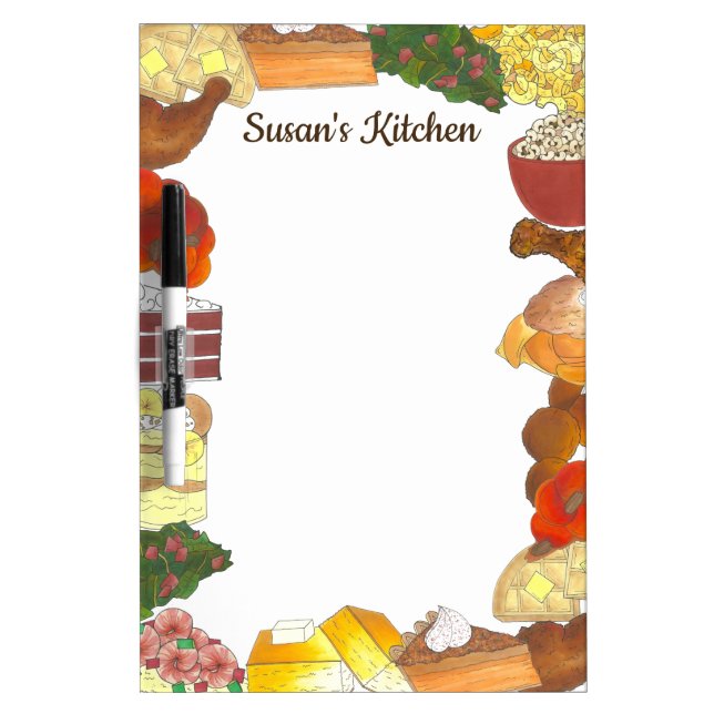 Soul Food Southern Cuisine Kitchen Dry Erase Board (Front)