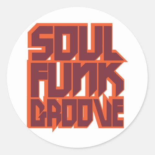Soul Funk Groove Classic Round Sticker