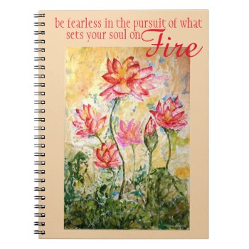 Soul Inspiration Pink Lotus Art Journal by KariAnapol at Zazzle