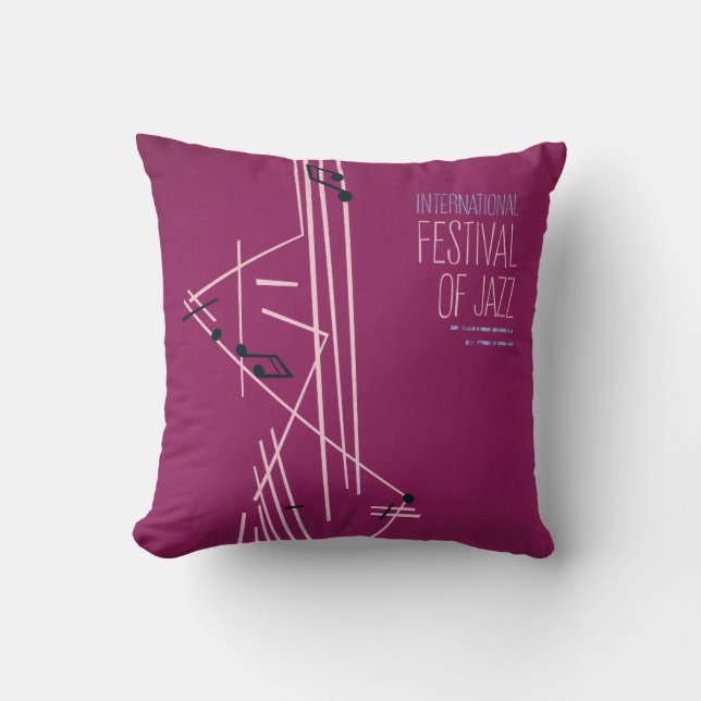 Soul | International Festival of Jazz Editorial Throw Pillow (Front)