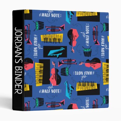 Soul | Jazz Instrument Pattern 3 Ring Binder